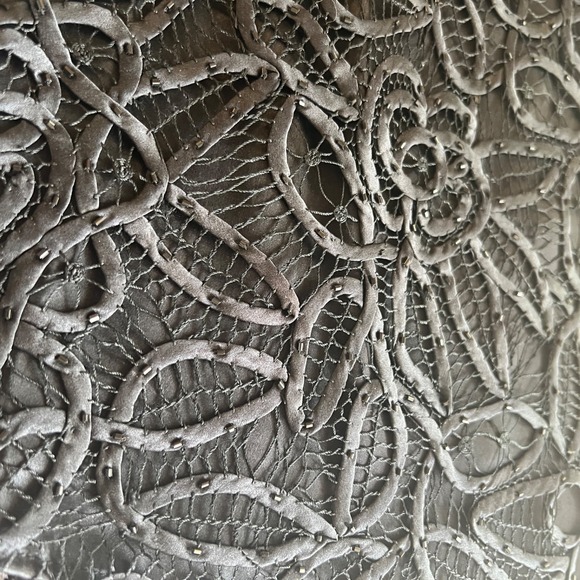 SOULMATES Beaded Hand Crochet Maxi Formal Elegant 100% Silk Black Skirt MEDIUM‎ - Picture 11 of 15